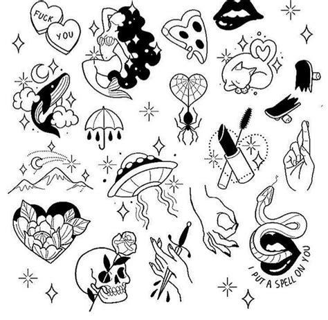 cute outline tattoos|aesthetic tattoo outline.